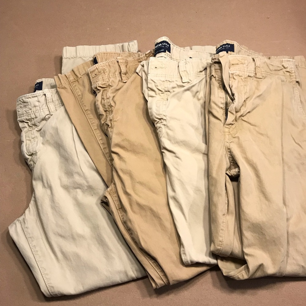 Lot 4 American Eagle khaki pants men 30 x 30